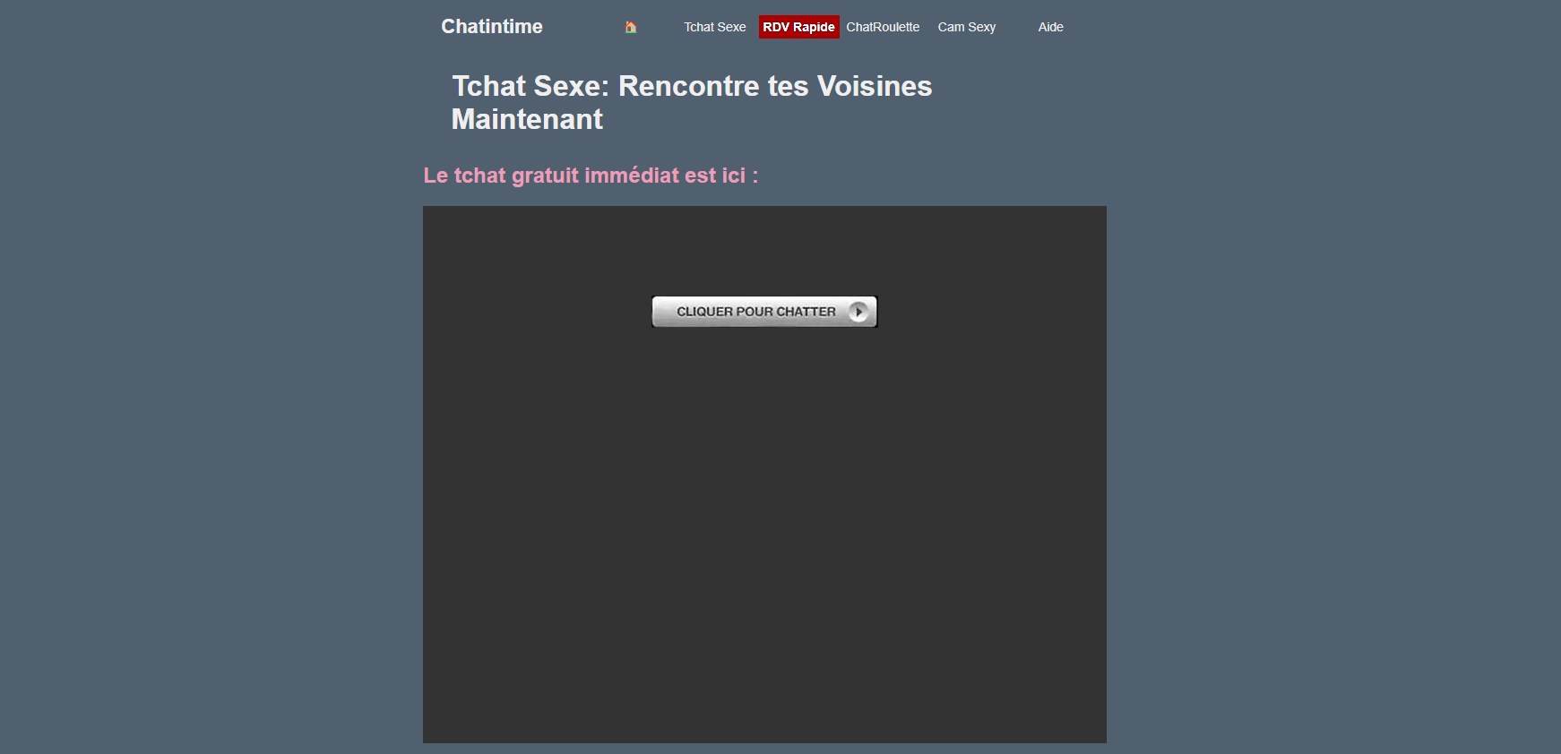 Chatintime : præsentation af den gratis sex chat side